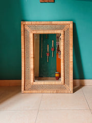 Rattan square Mirror Frame