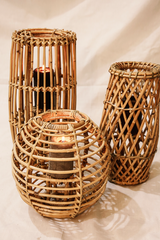 Rattan Lanterns Set