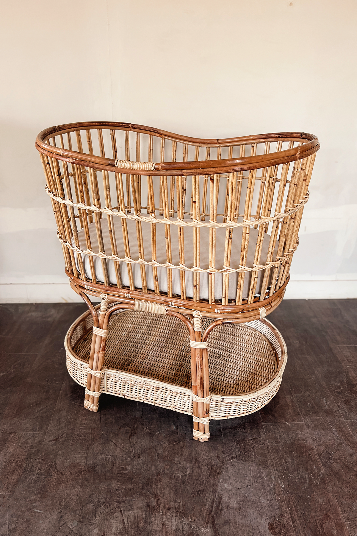 Two Tier Rattan Crib