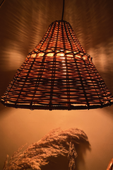 Rattan Cone Light