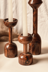 Sheesham Candle Stands