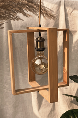 Square Wooden Light