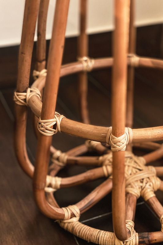 Rattan Corner Table