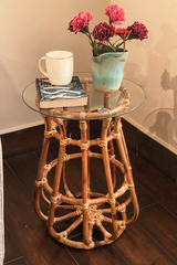 Rattan Corner Table